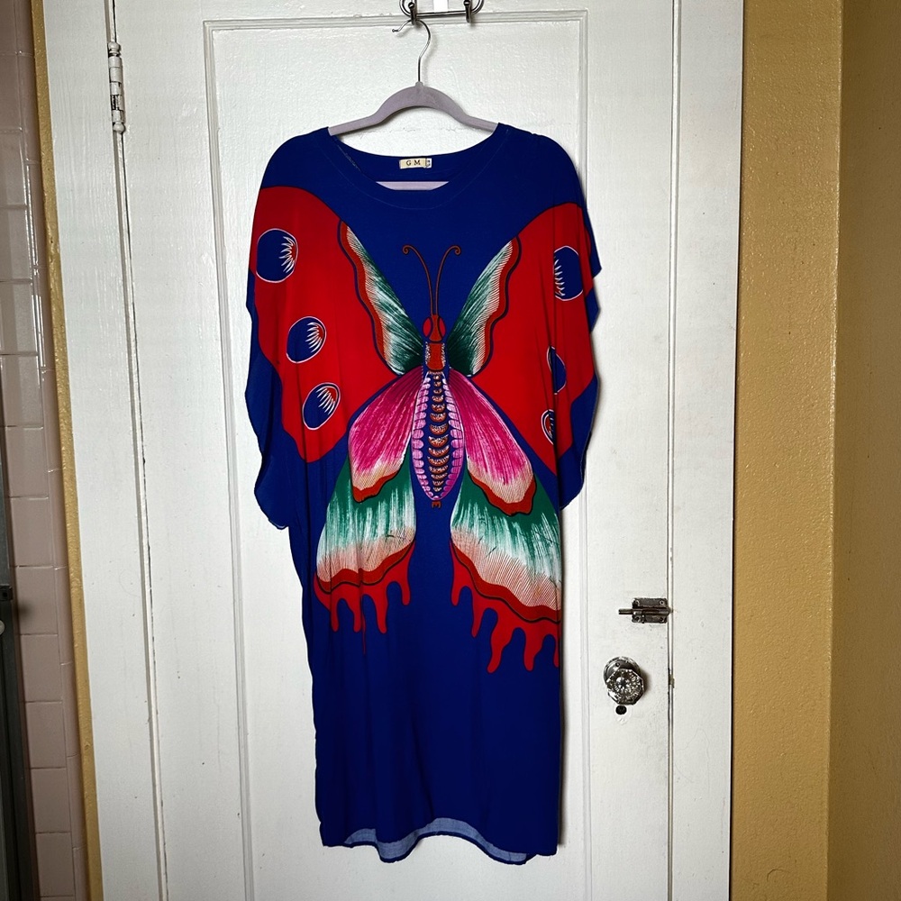 VINTAGE BUTTERFLY HOUSE DRESS
